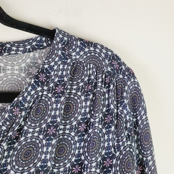 Pure Collection Circular Geometric Viscose Lagenlook Dress Sz 12 - Picture 3 of 10